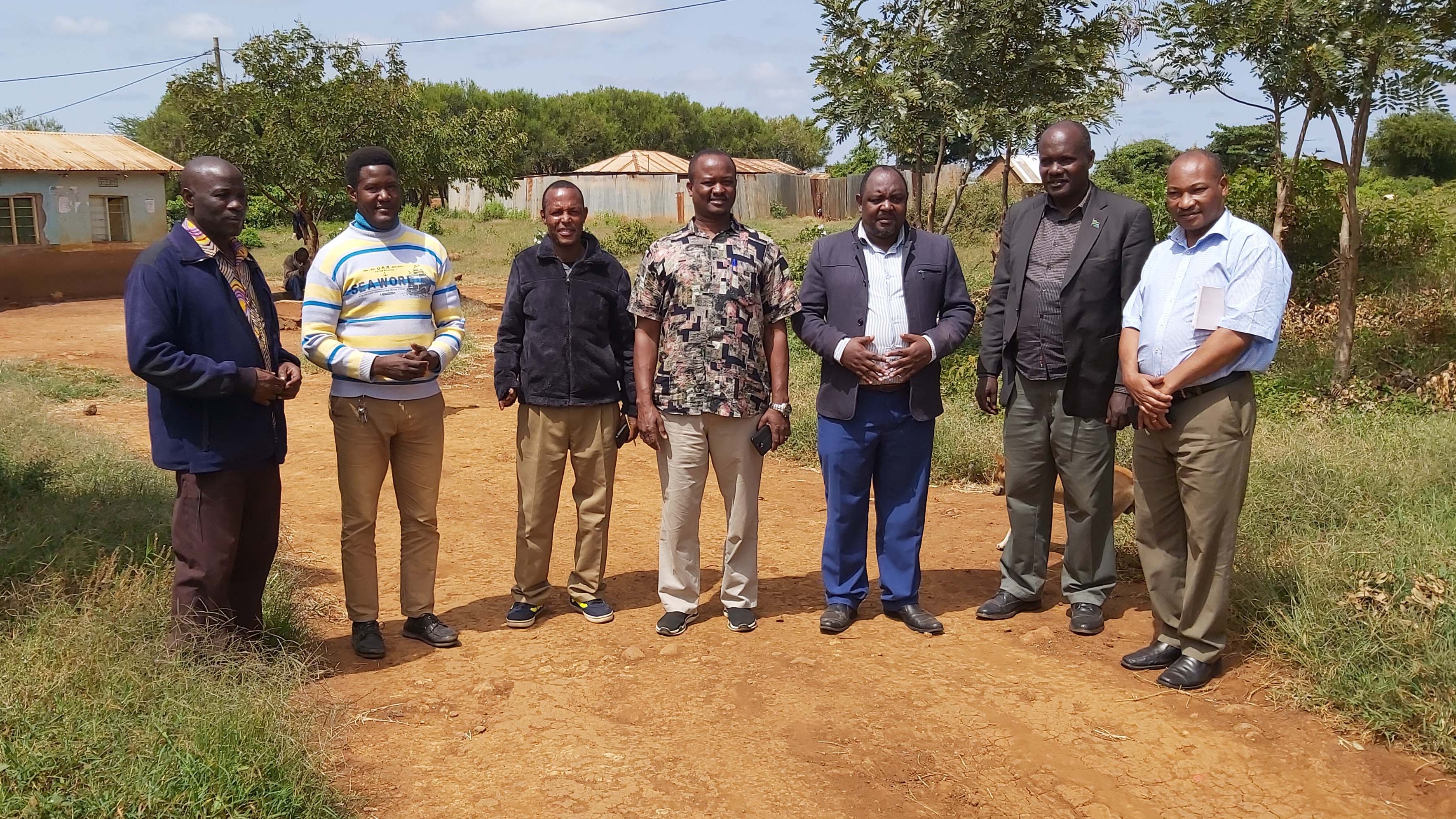 CAMARTEC experts and Kambi ya Simba village leader...